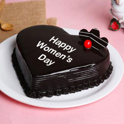 Happy Women's Day  Heart shaped cake
