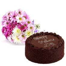 Father's Day Cake With Flower Bunch