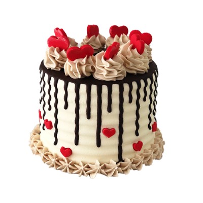 Chocolate drip cake With Red Heart Chocolate drip cake With Red Heart