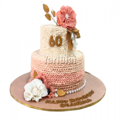 Lovely Pink Flower Cake