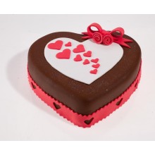 Heart Shaped Valentine's Day Cake