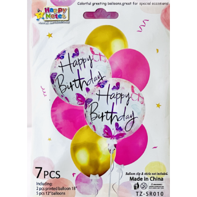 Happy Birthday 7 Pcs Balloon set Happy Birthday 7 Pcs Balloon set