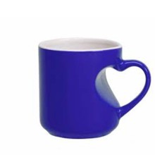 Sublimation Heart Handle Magic Mug Blanks (Blue)