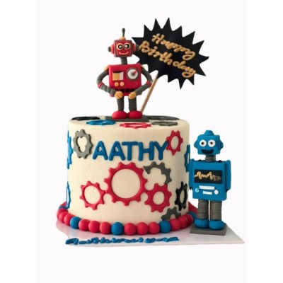Robot Birthday Cake